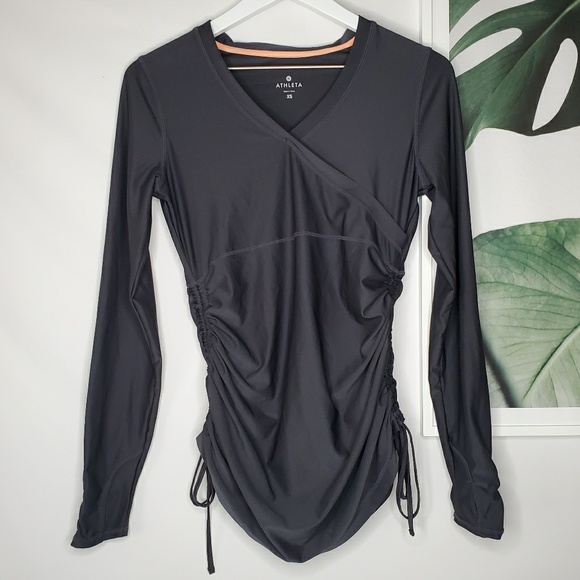 Athleta Tops - Athleta Wick-It Adjustable Coverup Flint Grey Top